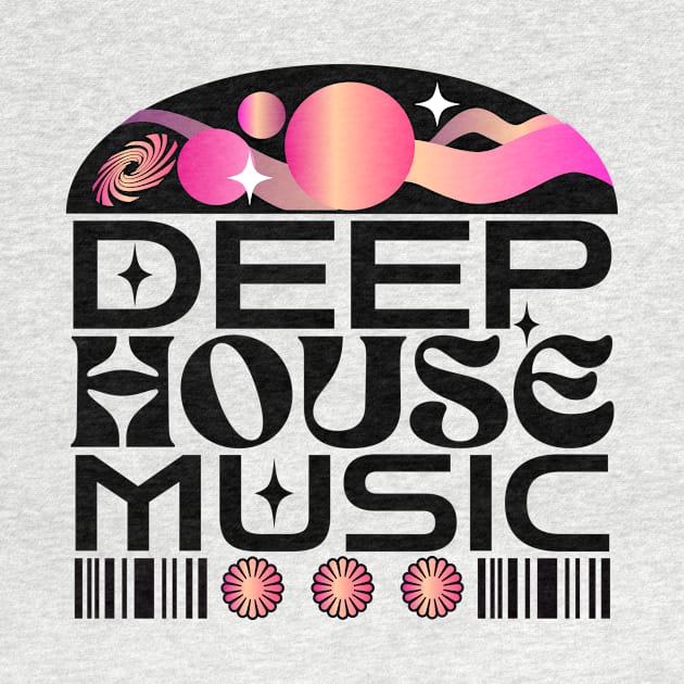 DEEP HOUSE  - Orbs And Stars (black/purple/gold) by DISCOTHREADZ 